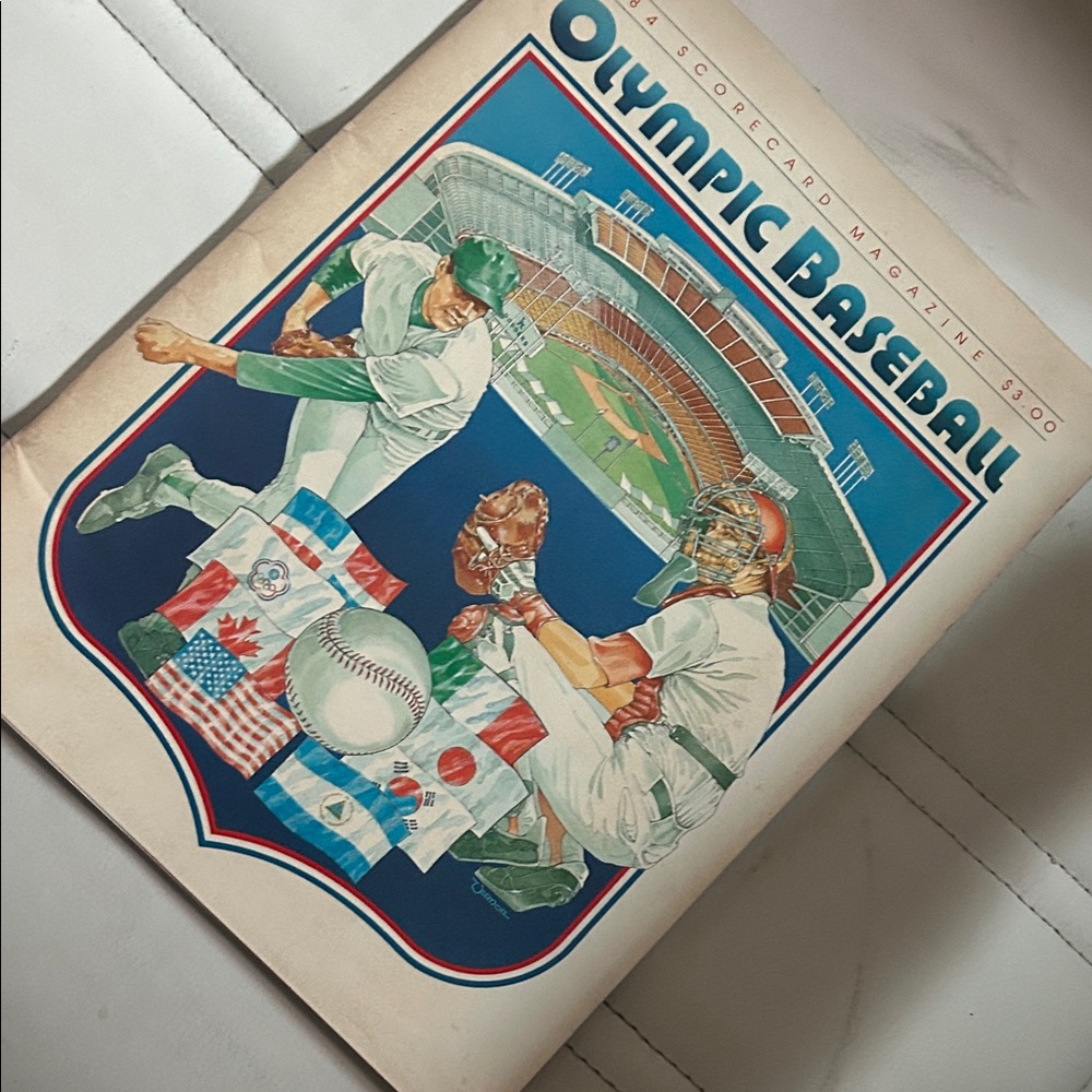 Olympic Baseball Scorecard Magazine
